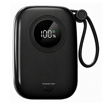 Powerton ENERGY DARK EDITION 10000mAh, 2x USB-C, 22.5W, integrovaný kabely, černá