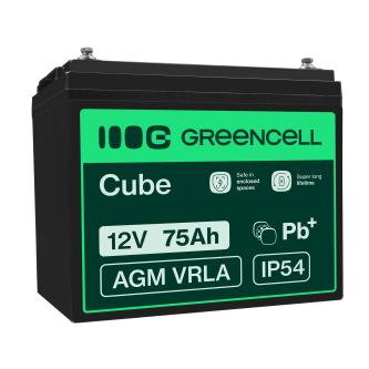 Green Cell VRLA AGM 12V, AGM25 75Ah