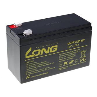 Long olověný akumulátor F2 pro UPS, EZS, EPS, 12V, 7.2Ah, PBLO-12V007,2-F2A, WP7,2-12 F2