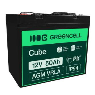 Green Cell bezúdržbová baterie AGM VRLA 12V 50Ah pro sekačky, lodě, invalidní vozíky a koloběžky