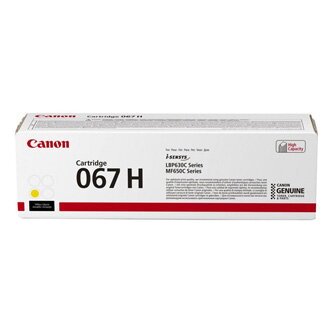 Canon originální toner 067 H Y, yellow, 2350str., 5103C002, high capacity, Canon LBP631Cdw, LBP633Cdw, MF651Cw, MF655Cdw, MF657Cdw