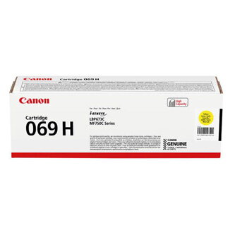 Canon originální toner 069YH, yellow, 5500str., 5095C002, high capacity, Canon MF752Cdw, 754Cdw, LBP673Cdw, O