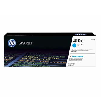 HP originální toner CF411X, cyan, 5000str., HP 410X, high capacity, HP LJ Pro M452, LJ Pro MFP M477, 650g, O