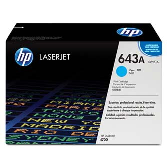 HP originální toner Q5951A, HP 643A, cyan, 10000str.