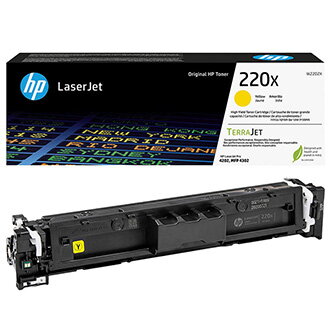 HP originální toner W2202X, HP 220X, yellow, 5500str., high capacity, HP Color LaserJet Pro MFP 4301, MFP 4303