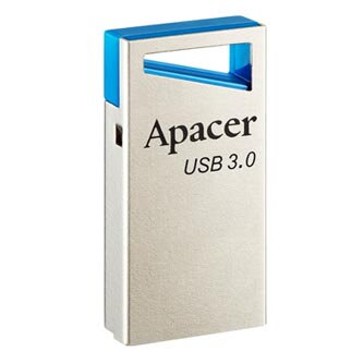 Apacer USB flash disk, USB 3.0 (3.2 Gen 1), 32GB, AH155, stříbrný, AP32GAH155U-1, USB A, s poutkem