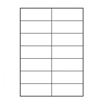 Logo etikety 105mm x 42.4mm, A4, matné, bílé, 14 etiket, 140g/m2, baleno po 25 ks, pro inkoustové a laserové tiskárny