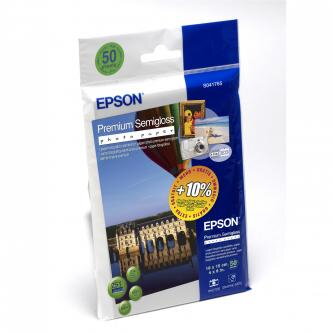 Epson Premium Semigloss Photo Paper, foto papír, lesklý, bílý, 10x15cm, 4x6", 251 g/m2, 50 ks, C13S041765, inkoustový