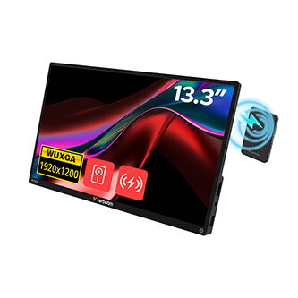 Verbatim přenosný dotykový monitor s powerbankou, ALU, 13.3", WUXGA (1920 x 1200), 60Hz, černý