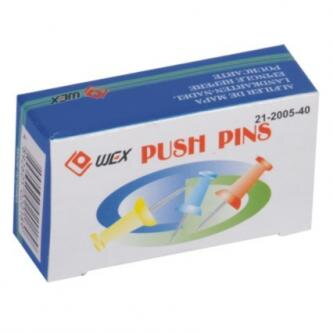 Připínáčky mapové, 5x50ks, nadružené barvy, 5ks, cena za 1ks