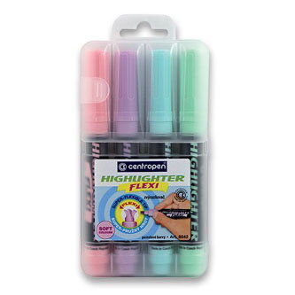 Centropen, sada zvýrazňovačů 8542, color, 4ks, 1-5mm, se super pružným hrotem, cena za 1ks