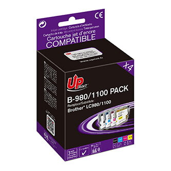 UPrint kompatibilní ink s 1xblack/1xcyan/1xmagenta/1xyellow, B-980/1100 BK/C/M/Y PACK 4, pro Brother DCP-145C, 165C