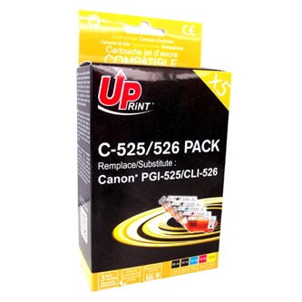 UPrint kompatibilní ink s CLI526, 2xblack/1xcyan/1xmagenta/1xyellow, C-525/526 PACK, s čipem, pro Canon Pixma  MG5150, MG5250, MG6