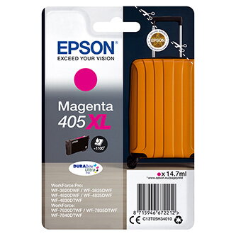 Epson originální ink C13T05H34010, 405XL, magenta, 1x14.7ml, Epson WF-7835DTWF, WF-7830DTWF, WF-7840DTWF, WF-4830DTWF