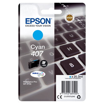 Epson originální ink C13T07U240, cyan, 1900str., 20.3ml, Epson WF-4745