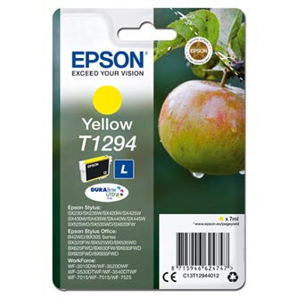 Epson originální ink C13T12944012, T1294, yellow, 485str., 7ml, Epson Stylus SX420W, 425W, Stylus Office BX305F, 320FW