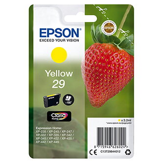 Epson originální ink C13T29844022, T29, yellow, 3,2ml, Epson Expression Home XP-235,XP-332,XP-335,XP-432,XP-435