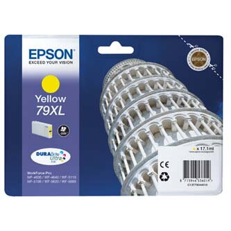 Epson originální ink C13T79044010, 79XL, XL, yellow, 2000str., 17ml, 1ks, Epson WorkForce Pro WF-5620DWF, WF-5110DW, WF-5690DWF