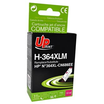 UPrint kompatibilní ink s CB324EE, CN686EE, HP 364XL, magenta, 12ml, H-364XLM, s čipem, pro HP Photosmart B8550, C5380, D5460