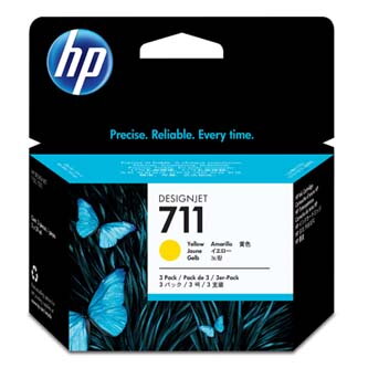 HP originální ink CZ136A, HP 711, yellow, 3x29ml, 3ks, HP DesignJet T120, T520