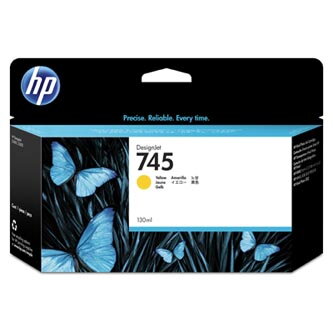 HP originální ink F9J96A, HP 745, yellow, 130ml, HP DesignJet HD Pro MFP, DesignJet Z2600, Z5600