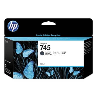 HP originální ink F9J99A, HP 745, matte black, 130ml, HP DesignJet HD Pro MFP, DesignJet Z2600, Z5600