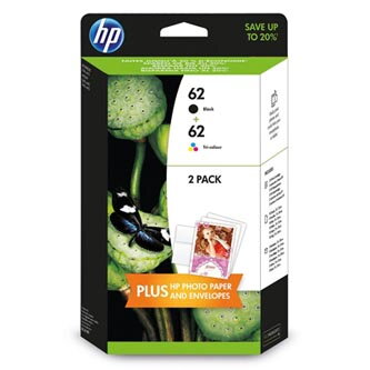 HP originální ink sada N9J71AE, HP 62, black/color, 200/165str., 4.4.2005ml, HP Envy 5640, 5644, 5660, 7640, Officejet 8040 with N