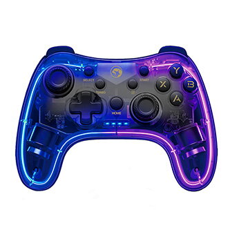 Gamepad Marvo GHOST 40, bezdrátový, 17tl., všesměrový, průhledný, .A-D, B