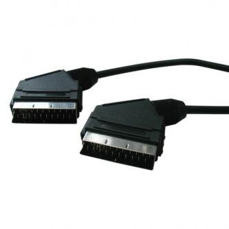 Kabel Scart M- Scart M, SCART, 1m, černá, Logo, blistr