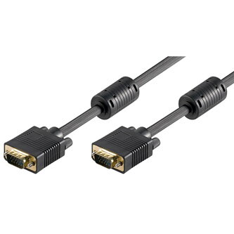 Video kabel SVGA (D-sub) samec - SVGA (D-sub) samec, 3m, pozlacené konektory, stíněný, černý, Logo blistr