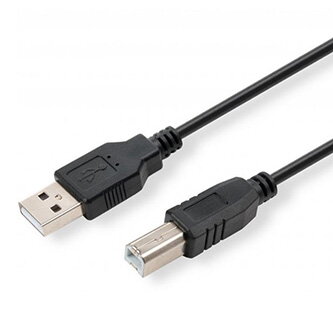 Kabel USB (2.0), USB A M- USB B M, 1.8m, černý, Logo