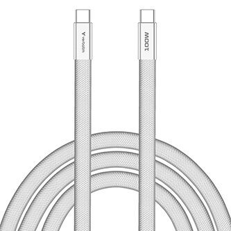 Verbatim USB-C kabel SoftTouch USB C samec - USB C samec, 100W, 1.2m, Bílá, box, 30277