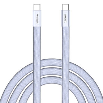 Verbatim USB-C kabel SoftTouch USB C samec - USB C samec, 100W, 1.2m, Fialová, box, 30278