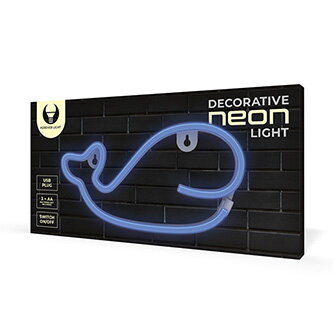 Neon LED Light WHALE blue Bat + USB FLNE19 Forever Light