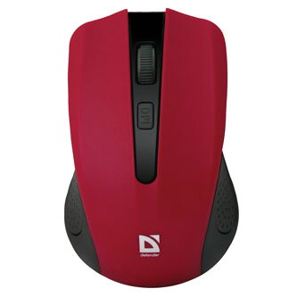 Defender Myš Accura MM-935, 1600DPI, 2.4 [GHz], optická, 4tl., 1 kolečko, bezdrátová, červená, 2 ks AAA, nanopřijímač, rozsah 10m