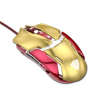 E-Blue Myš IRON MAN ARMOR EMS610, 4000DPI, optická, 6tl., 1 kolečko, drátová USB, zlatá