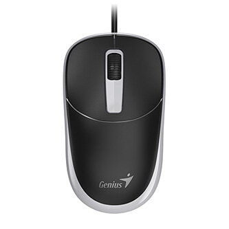 Myš drátová, Genius DX-123, černo-šedá, optická, 1200DPI
