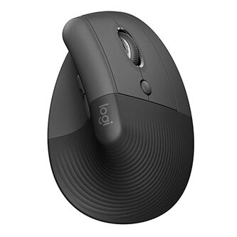 Logitech Myš LIFT GRAPHITE, 4000DPI, bluetooth, optická, 6tl., bezdrátová, šedá, 1 ks AA, ergonomická, vertikální