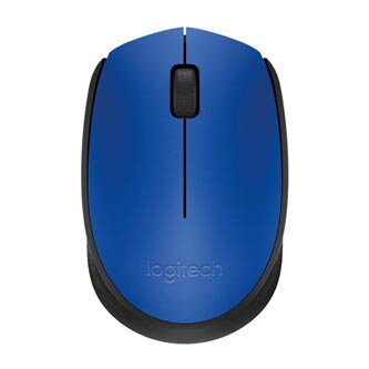 Logitech Myš M171, 1000DPI, 2.4 [GHz], optická, 3tl., 1 kolečko, bezdrátová, modrá, 2 ks AA, k notebooku, univerzální