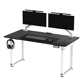Pracovní stůl, elektricky nastavitelná výška, 160X75 cm, 72-118 cm, UPLIFT, s XXL podložkou pod myš, ULTRADESK