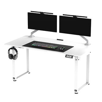 Pracovní stůl, elektricky nastavitelná výška, 160x75 cm, 72-118 cm, UPLIFT, s XXL podložkou pod myš, ULTRADESK