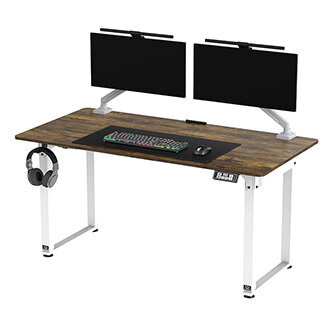 Pracovní stůl, elektricky nastavitelná výška, 160x75 cm, 72-118 cm, UPLIFT, s XXL podložkou pod myš, ULTRADESK