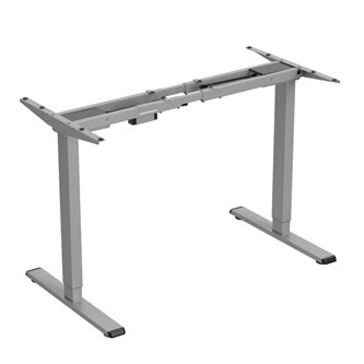 Rám stolu, elektricky nastavitelná výška, rozsah 500 mm, antikolizní systém, šedý, 100 kg nosnost, Powerton