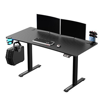 ULTRADESK Herní stůl LEVEL V2, 140x68cm, 72-117cm, elektricky nastavitelná výška, bez podložky