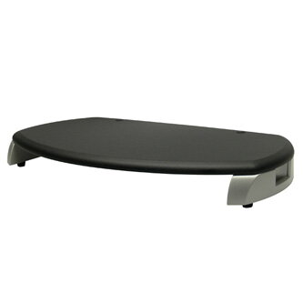 Podstavec pod monitor, prostor pro klávesnici, černý, dřevo-plast, 40 kg nosnost, ergo, poškozený obal, .A-D, B