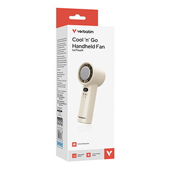 Verbatim ruční bezdrátový ventilátor, Cool ,n, Go Ice Touch, bílý/stříbrný