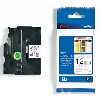 Brother originální páska do tiskárny štítků, Brother, TZE-N231, černý tisk/bílý podklad, nelaminovaná, 8m, 12mm