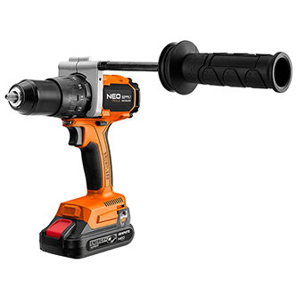 Šroubovák vrtací s příklepem, 04-616, aku, 18V, Energy+, Neo Tools