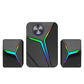 Meetion reproduktory SP2111, 2.1, 15W, černé, podsvícené