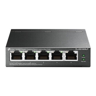 TP-LINK stolní switch TL-SG1005LP PoE(4- porty), 1000Mbps, auto MDI/MDIX